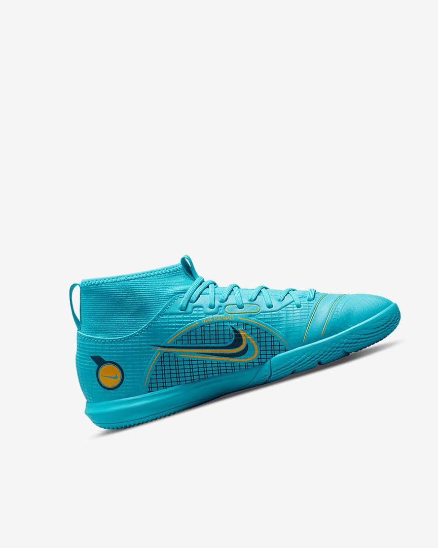 Zapatos De Fútbol Nike Jr. Mercurial Superfly 8 Academy IC Niña Azules Naranjas | CR5536