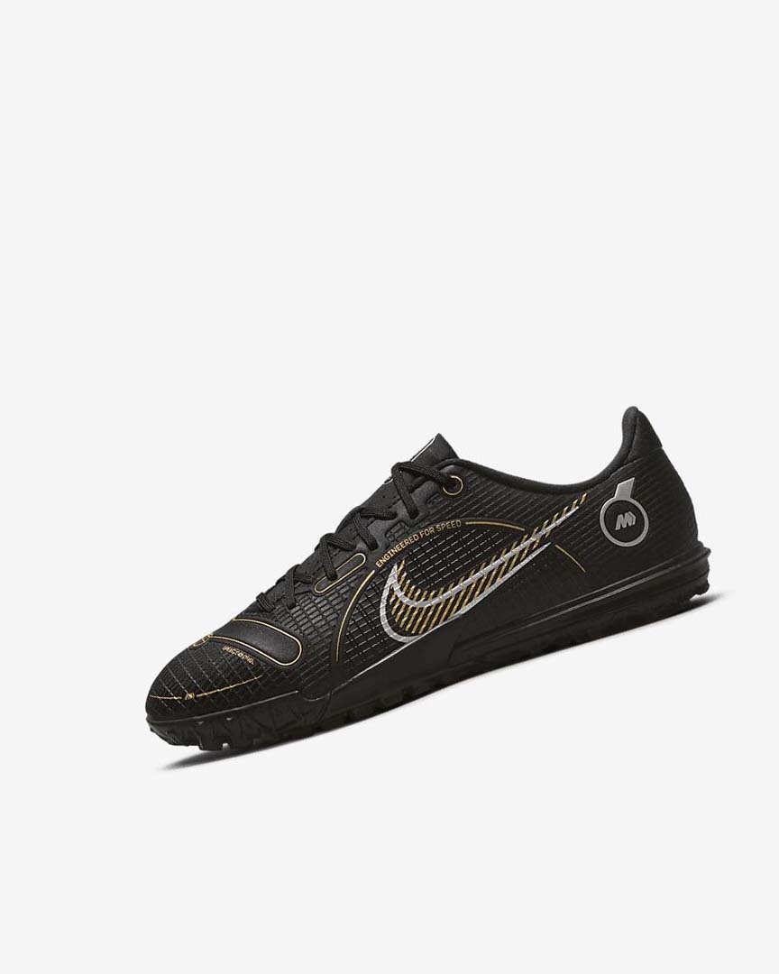 Zapatos De Fútbol Nike Jr. Mercurial Vapor 14 Academy TF Niño Negras Metal Plateadas Gris Metal Doradas | CR2283