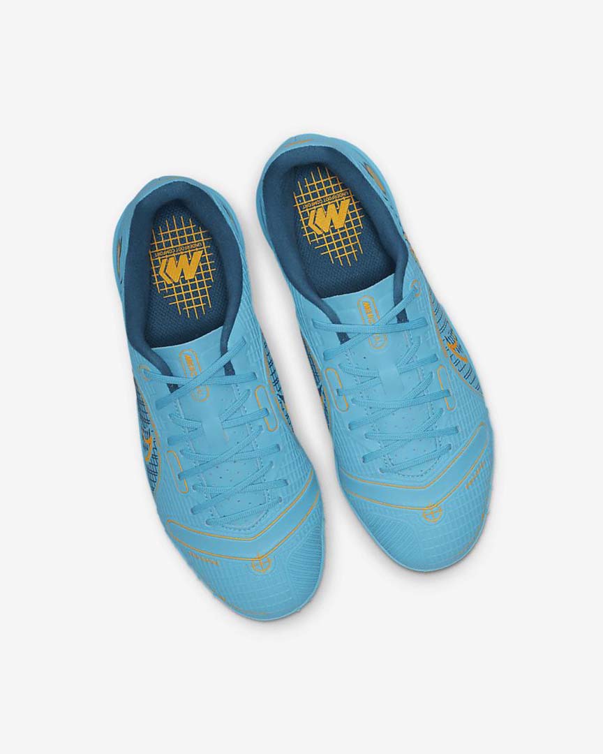 Zapatos De Fútbol Nike Jr. Mercurial Vapor 14 Academy TF Niña Azules Naranjas | CR5420