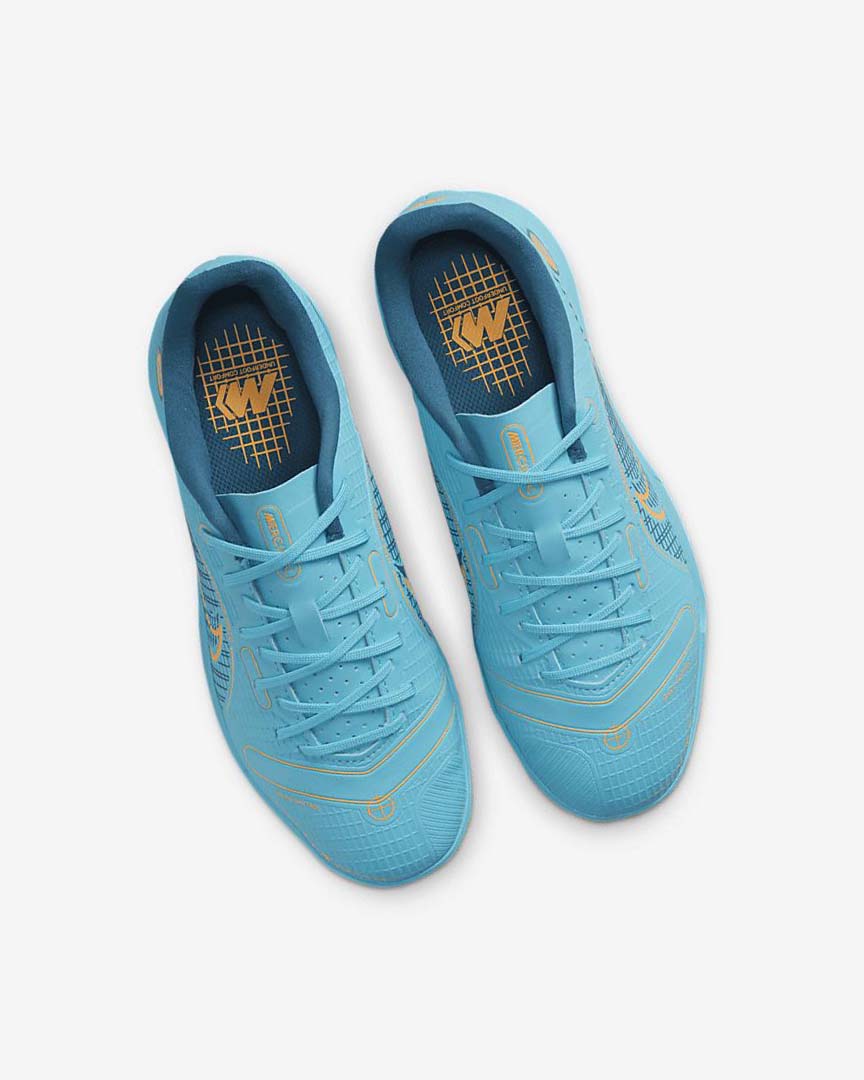 Zapatos De Fútbol Nike Jr. Mercurial Vapor 14 Academy IC Niña Azules Naranjas | CR5570