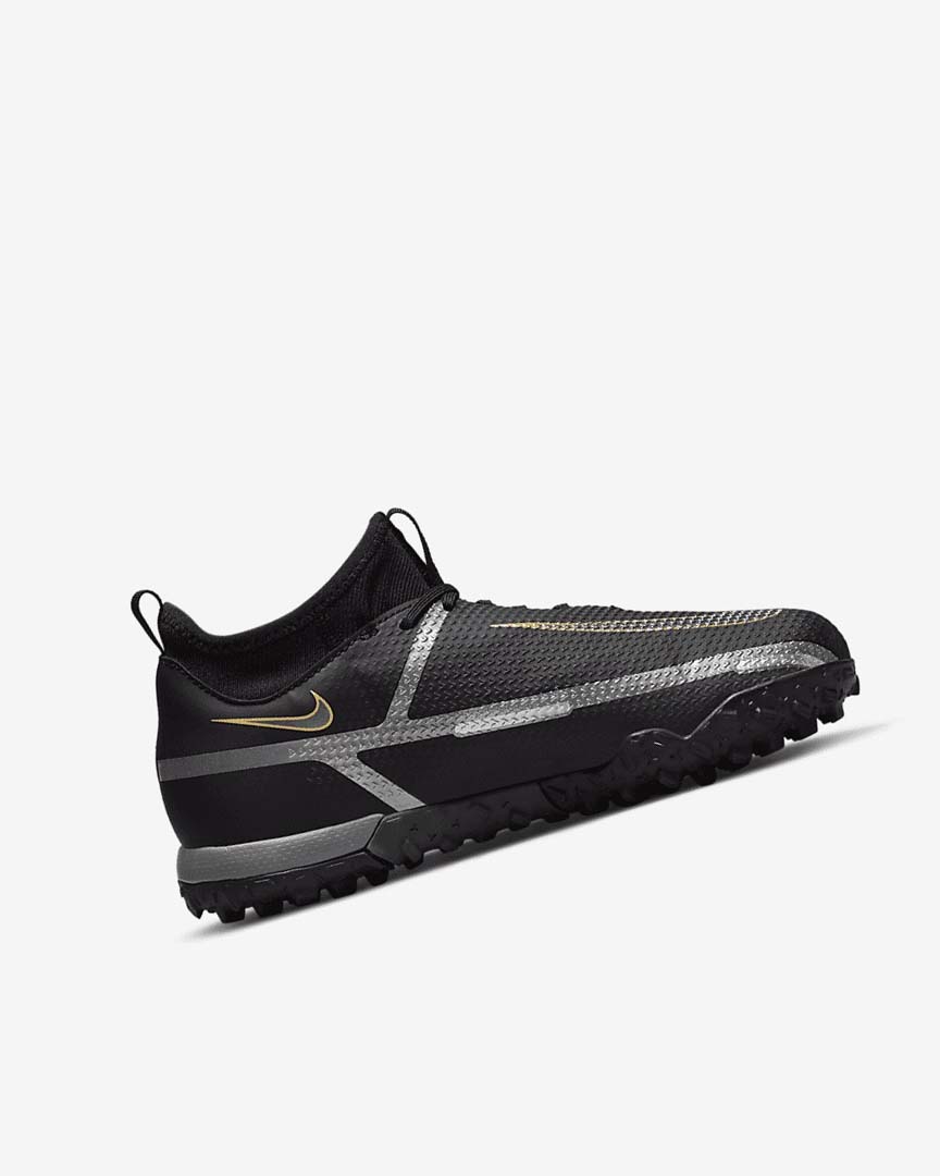 Zapatos De Fútbol Nike Jr. Phantom GT2 Academy Dynamic Fit TF Niña Negras Metal Doradas Gris Oscuro Metal Gris Oscuro | CR2372