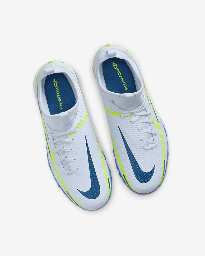 Zapatos De Fútbol Nike Jr. Phantom GT2 Academy Dynamic Fit TF Niño Gris Azules Claro Azules Oscuro | CR2676