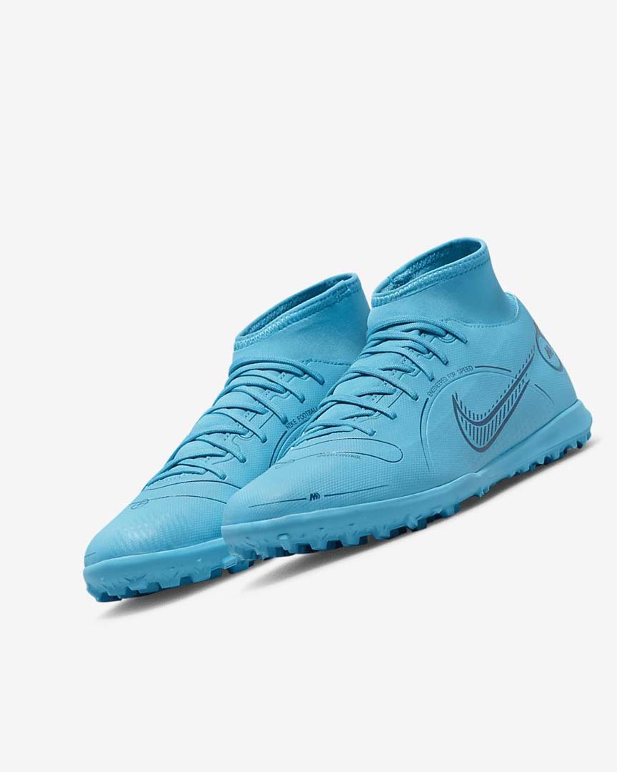 Zapatos De Fútbol Nike Mercurial Superfly 8 Club TF Mujer Azules Naranjas | CR2255