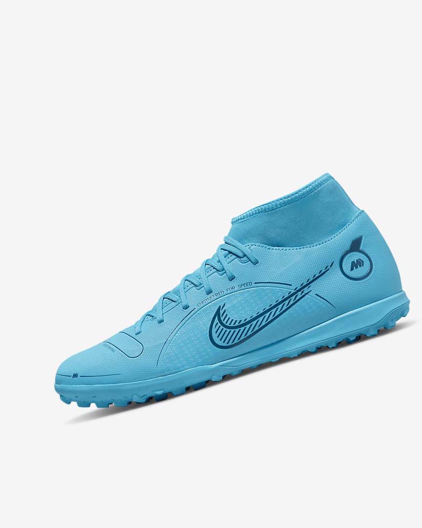 Zapatos De Fútbol Nike Mercurial Superfly 8 Club TF Mujer Azules Naranjas | CR2255