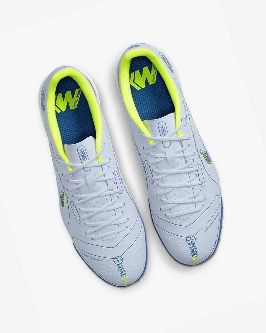 Zapatos De Fútbol Nike Mercurial Vapor 14 Academy TF Hombre Gris Azules Claro Azules Oscuro | CR2537