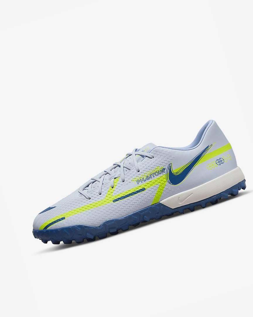 Zapatos De Fútbol Nike Phantom GT2 Academy TF Hombre Gris Azules Claro Azules Oscuro | CR5172