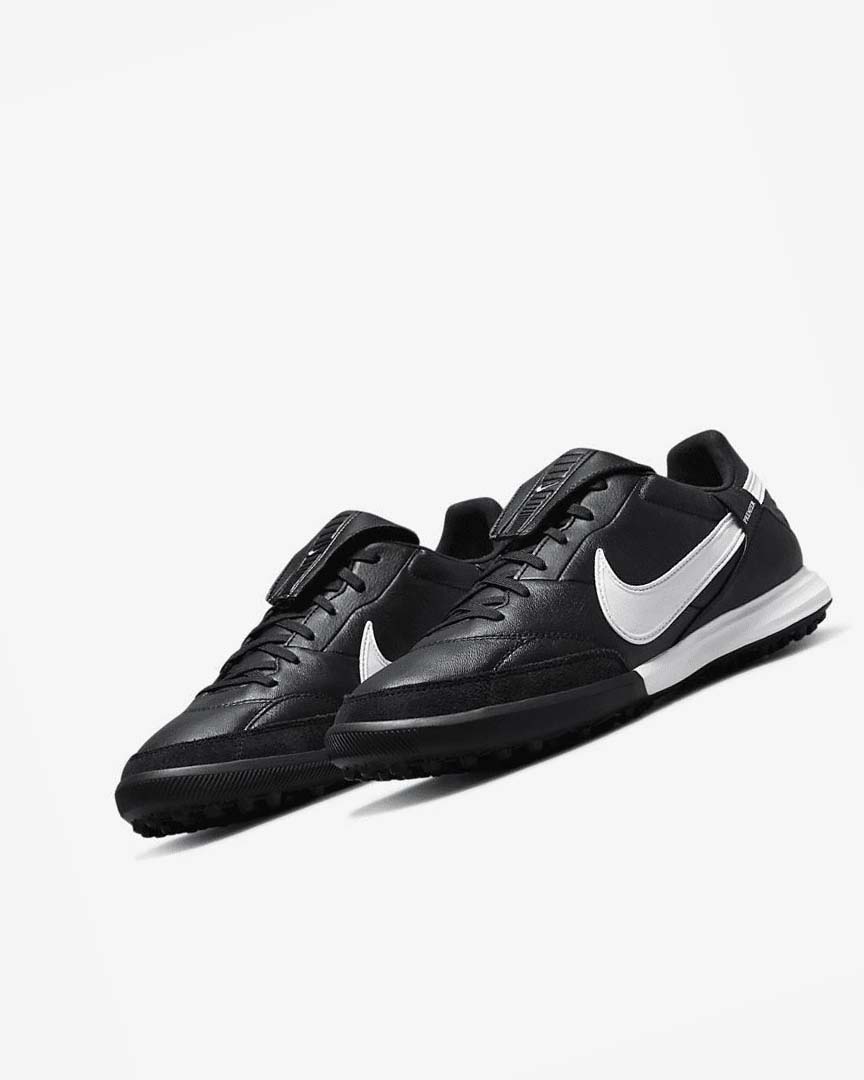 Zapatos De Fútbol Nike The Premier 3 TF Hombre Negras Blancas | CR5594