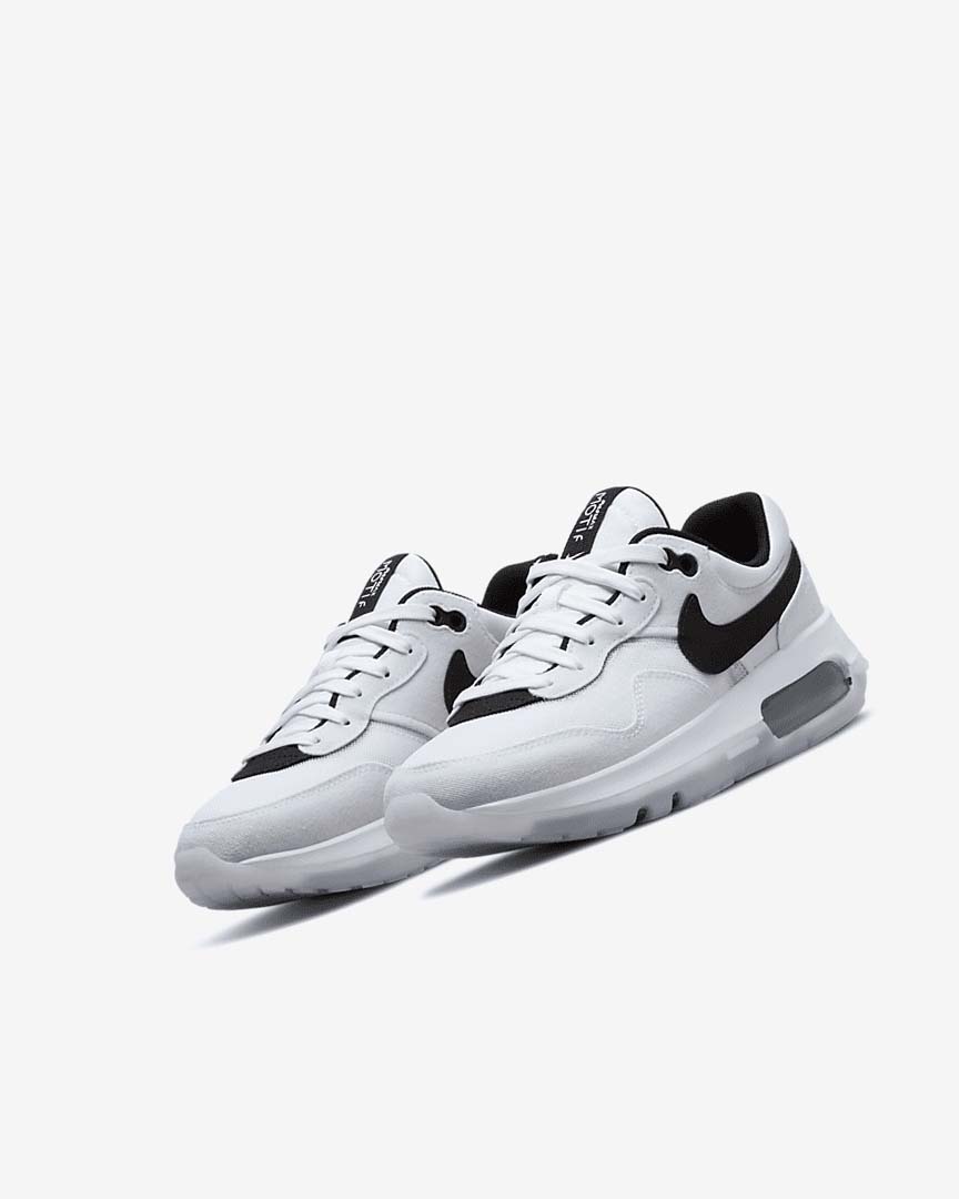 Zapatos Nike Air Max Motif Niña Blancas Blancas Negras | CR3221