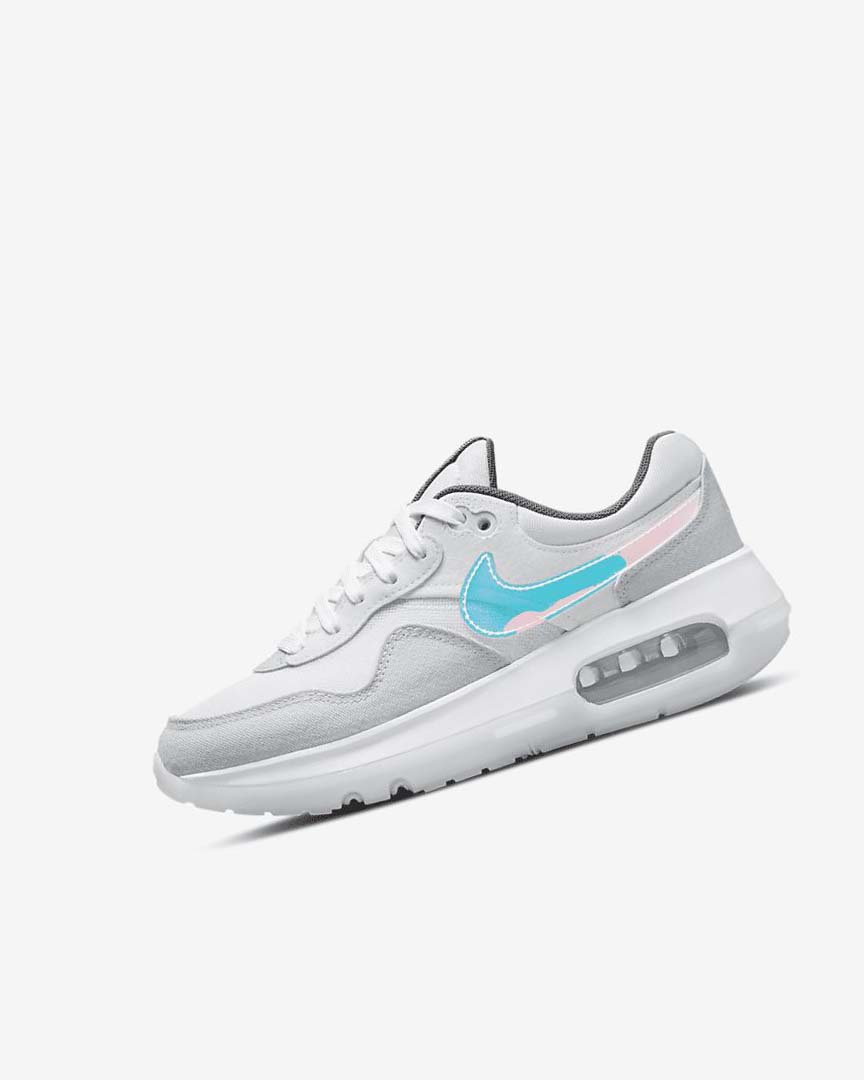 Zapatos Nike Air Max Motif Niño Blancas Blancas Azules Gris | CR5067