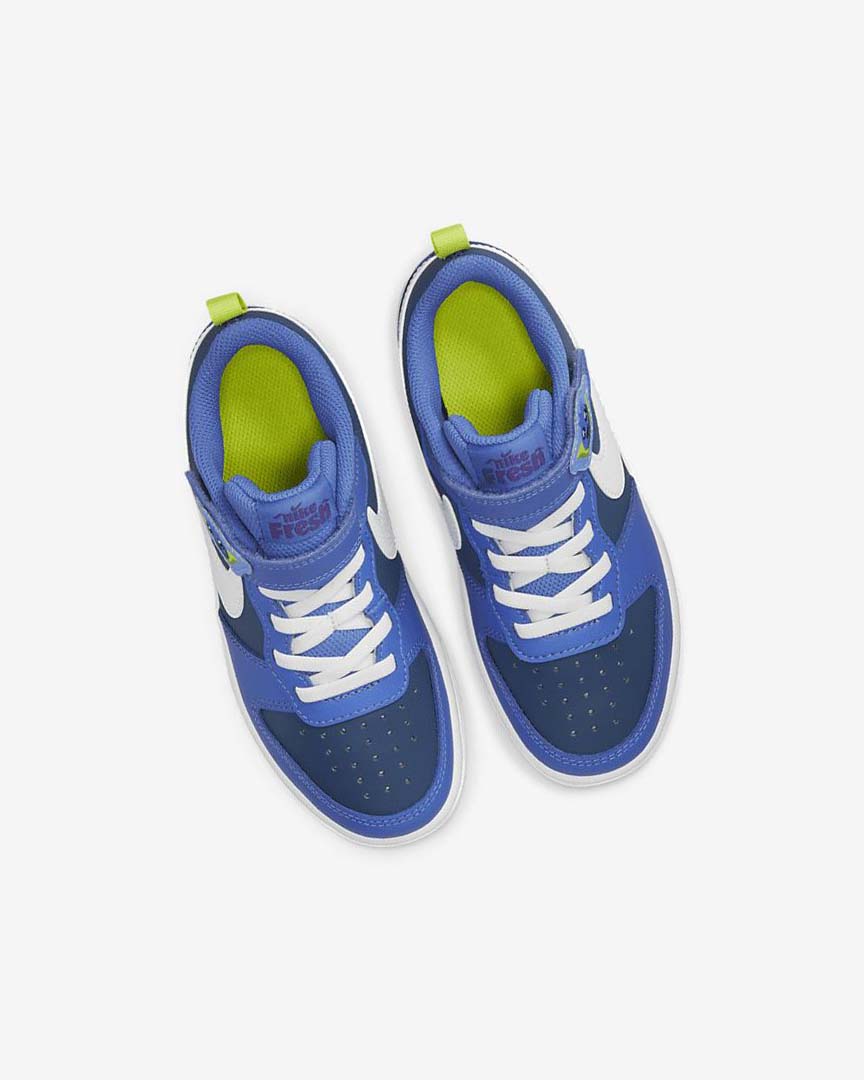 Zapatos Nike Court Borough Low 2 Lil Fruits Niña Azul Marino Azules Azules Blancas | CR4625