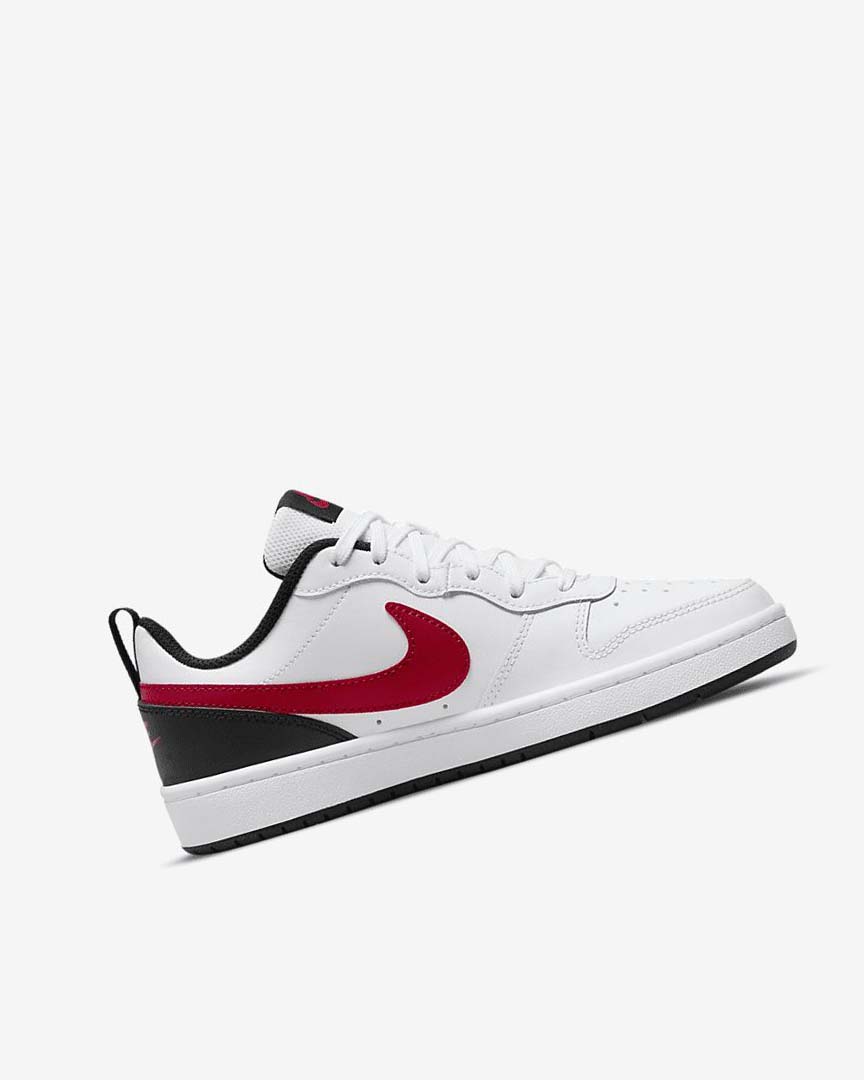 Zapatos Nike Court Borough Low 2 Niño Blancas Negras Rojas | CR2268