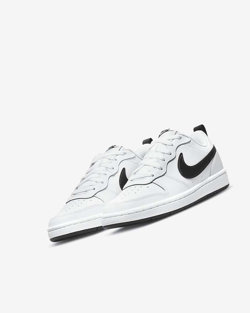 Zapatos Nike Court Borough Low 2 Niño Blancas Negras | CR2439