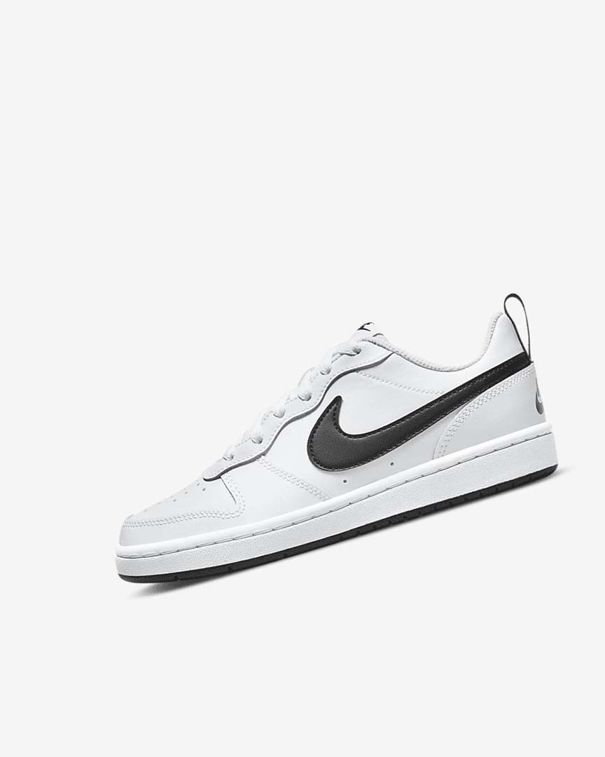 Zapatos Nike Court Borough Low 2 Niño Blancas Negras | CR2439