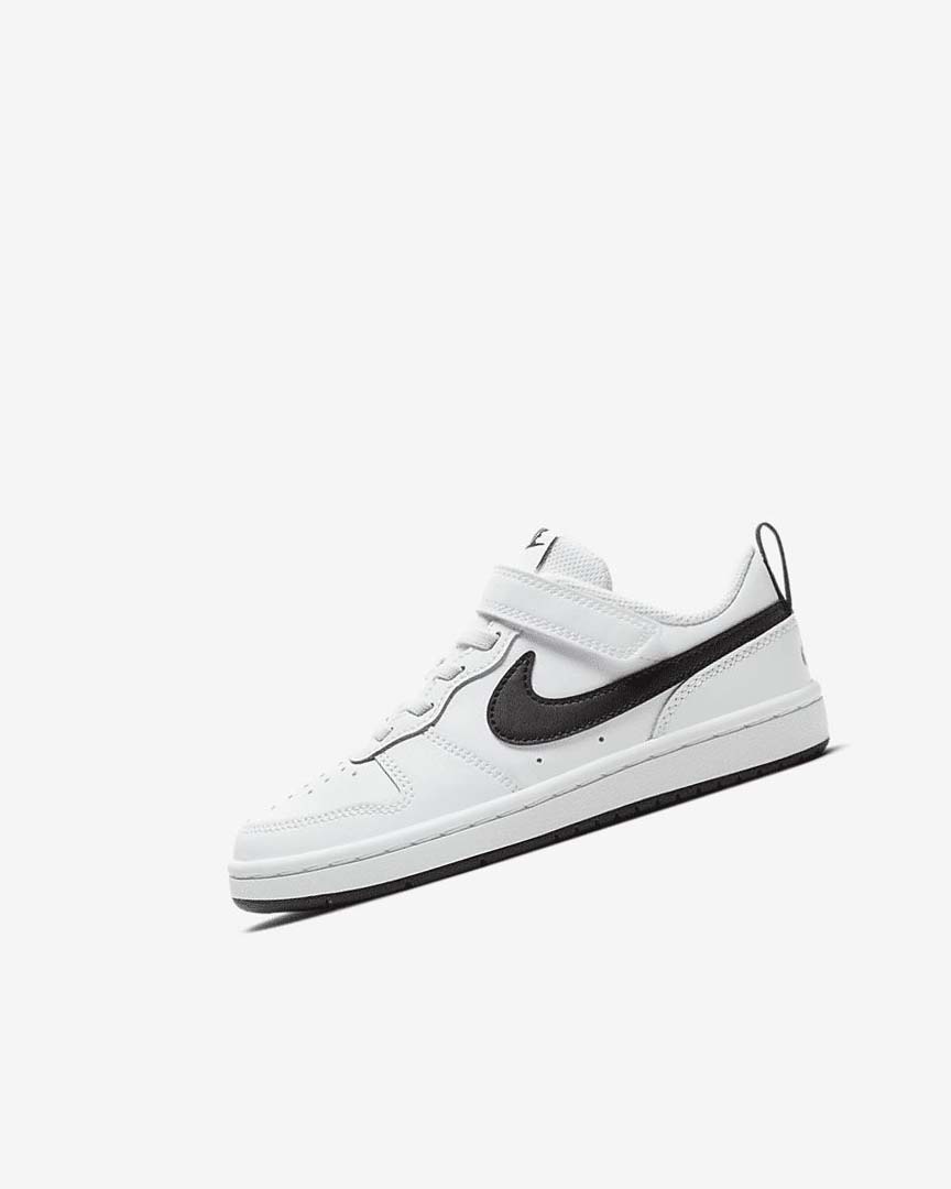 Zapatos Nike Court Borough Low 2 Niño Blancas Negras | CR5222