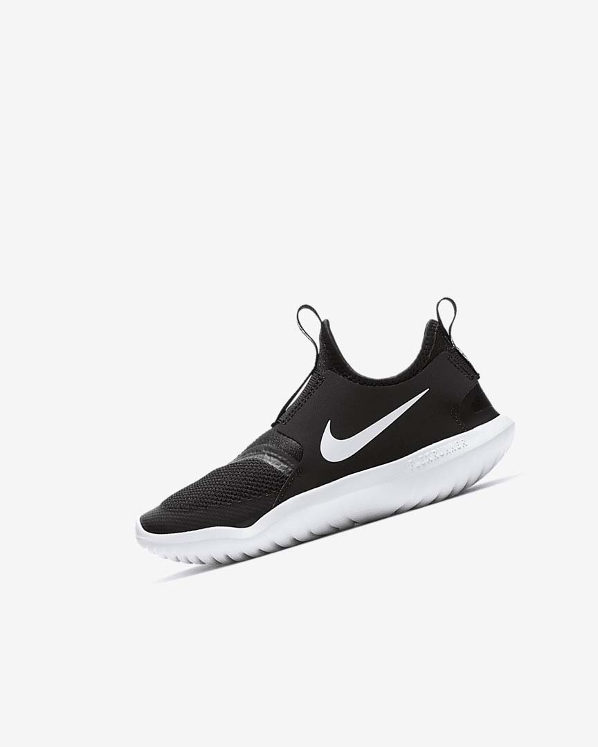 Zapatos Nike Flex Runner Niña Negras Blancas | CR1117