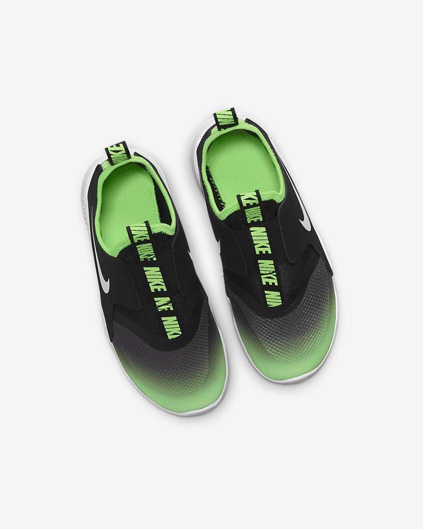 Zapatos Nike Flex Runner Niña Negras Verde | CR2677