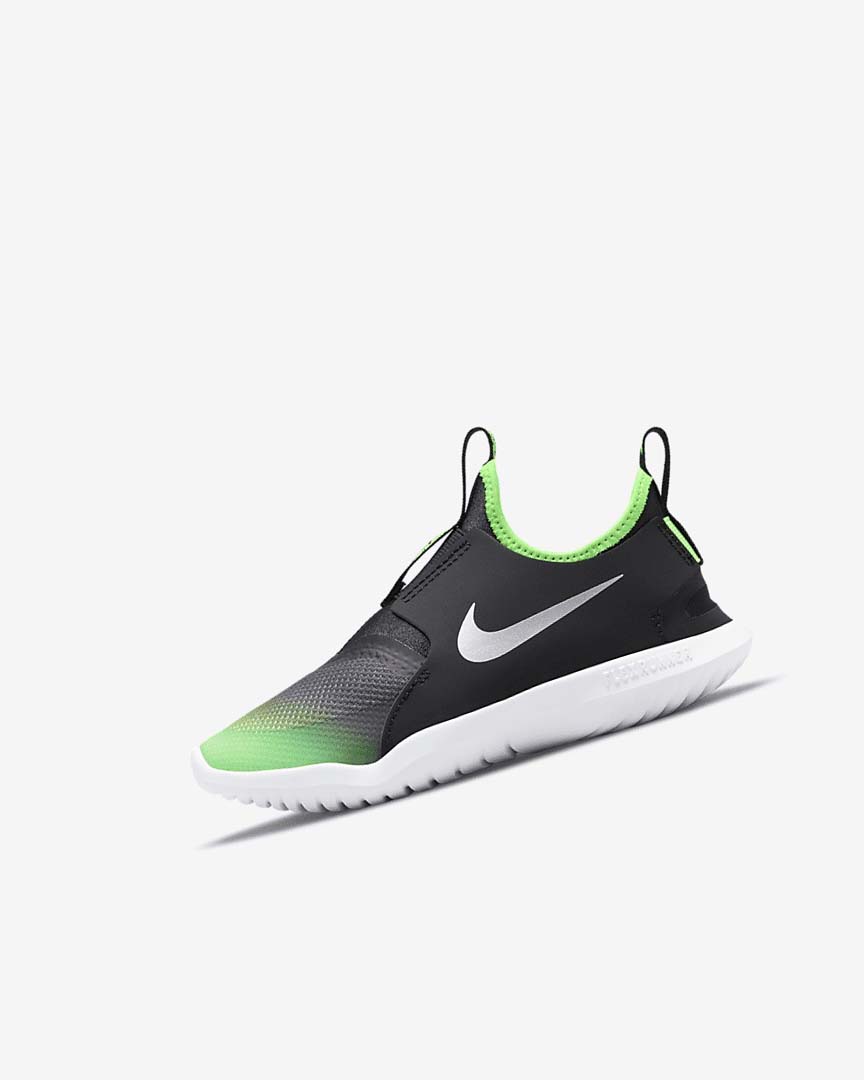 Zapatos Nike Flex Runner Niña Negras Verde | CR2677