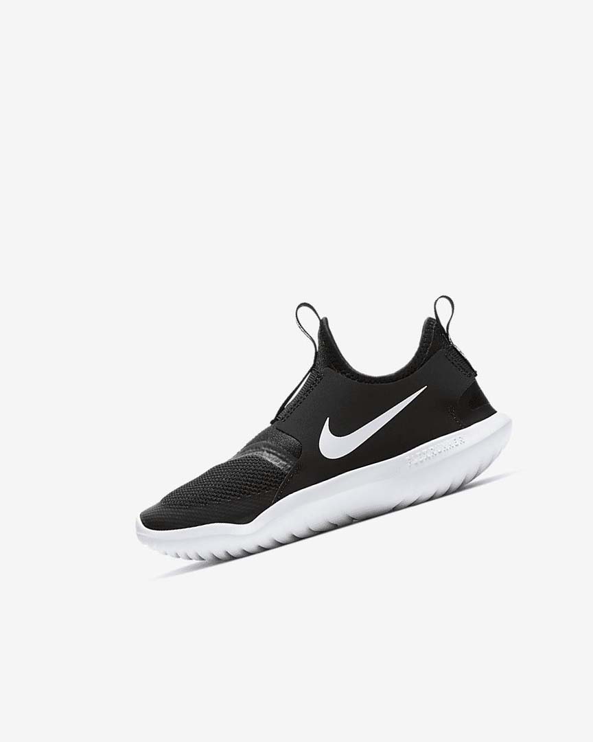 Zapatos Nike Flex Runner Niño Negras Blancas | CR4905