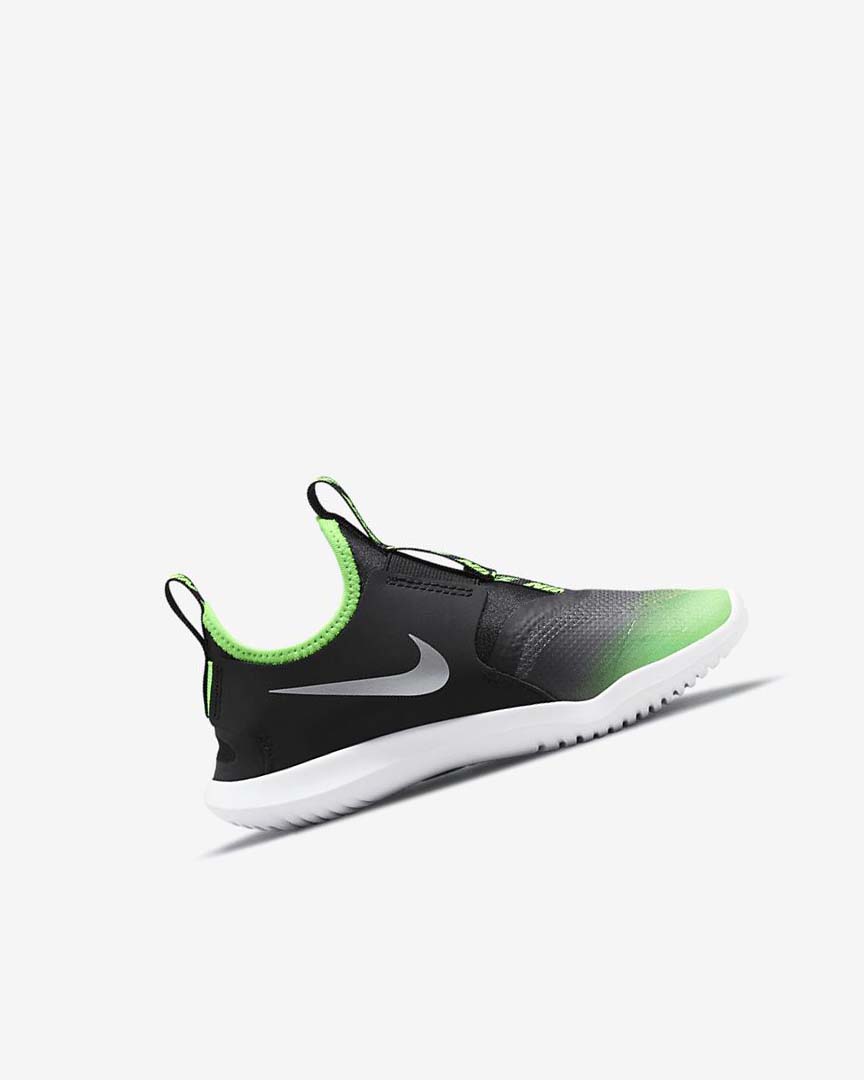 Zapatos Nike Flex Runner Niño Negras Verde | CR3028