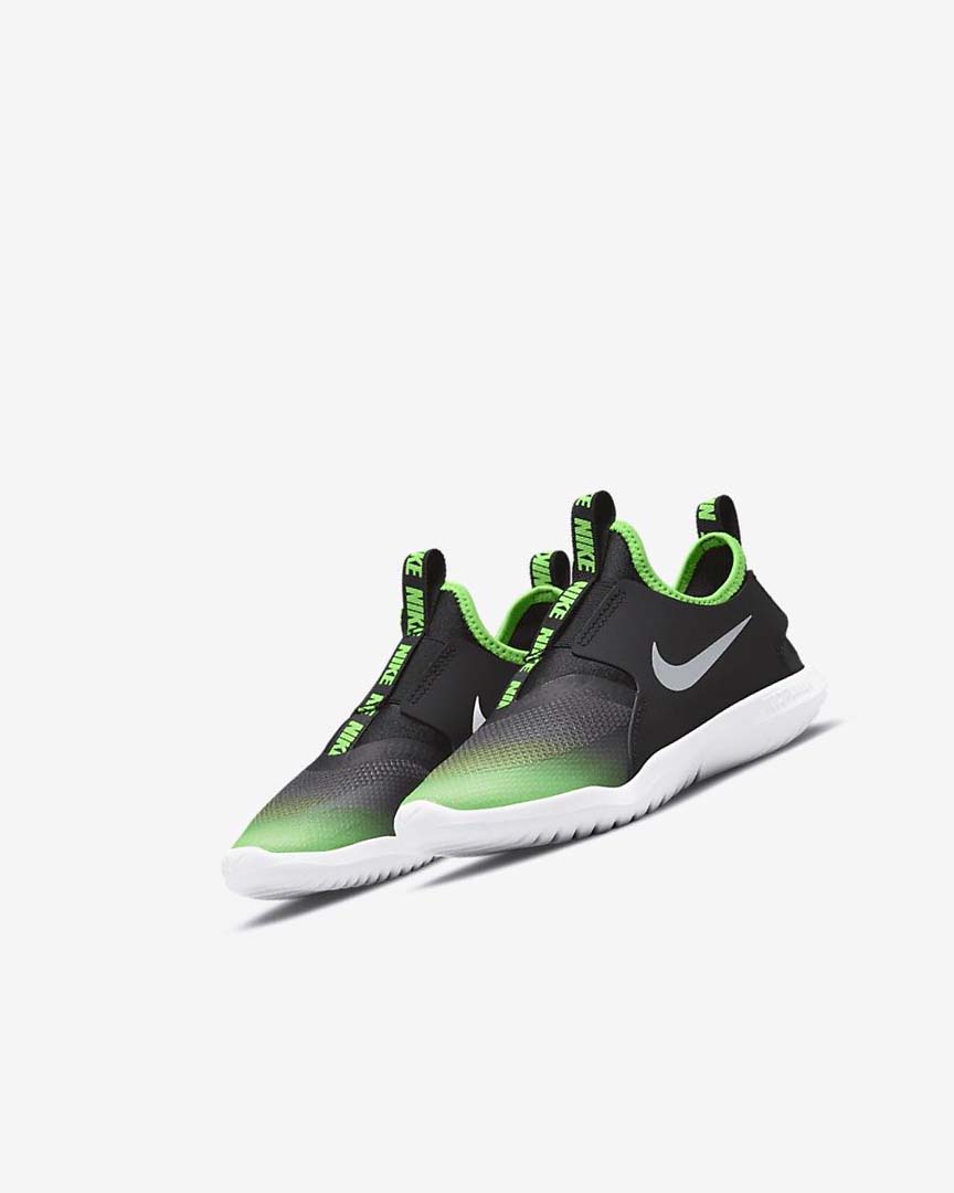 Zapatos Nike Flex Runner Niño Negras Verde | CR3028