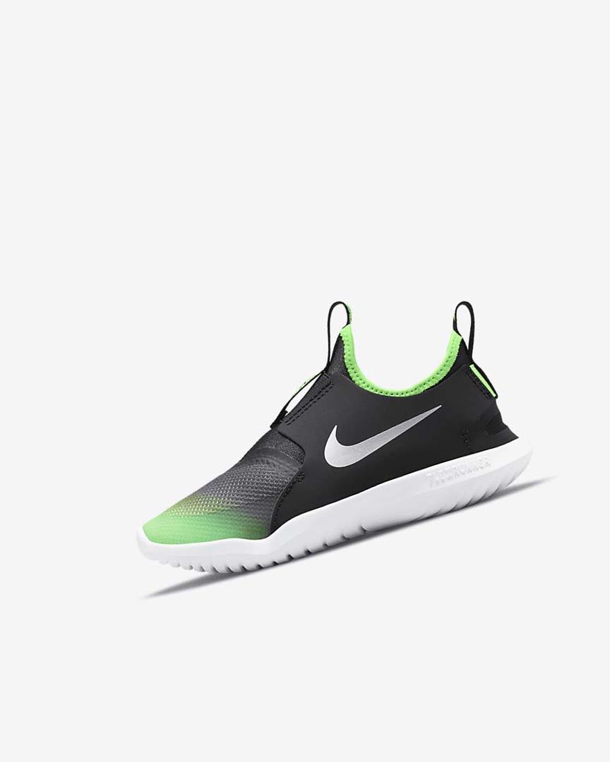 Zapatos Nike Flex Runner Niño Negras Verde | CR3028