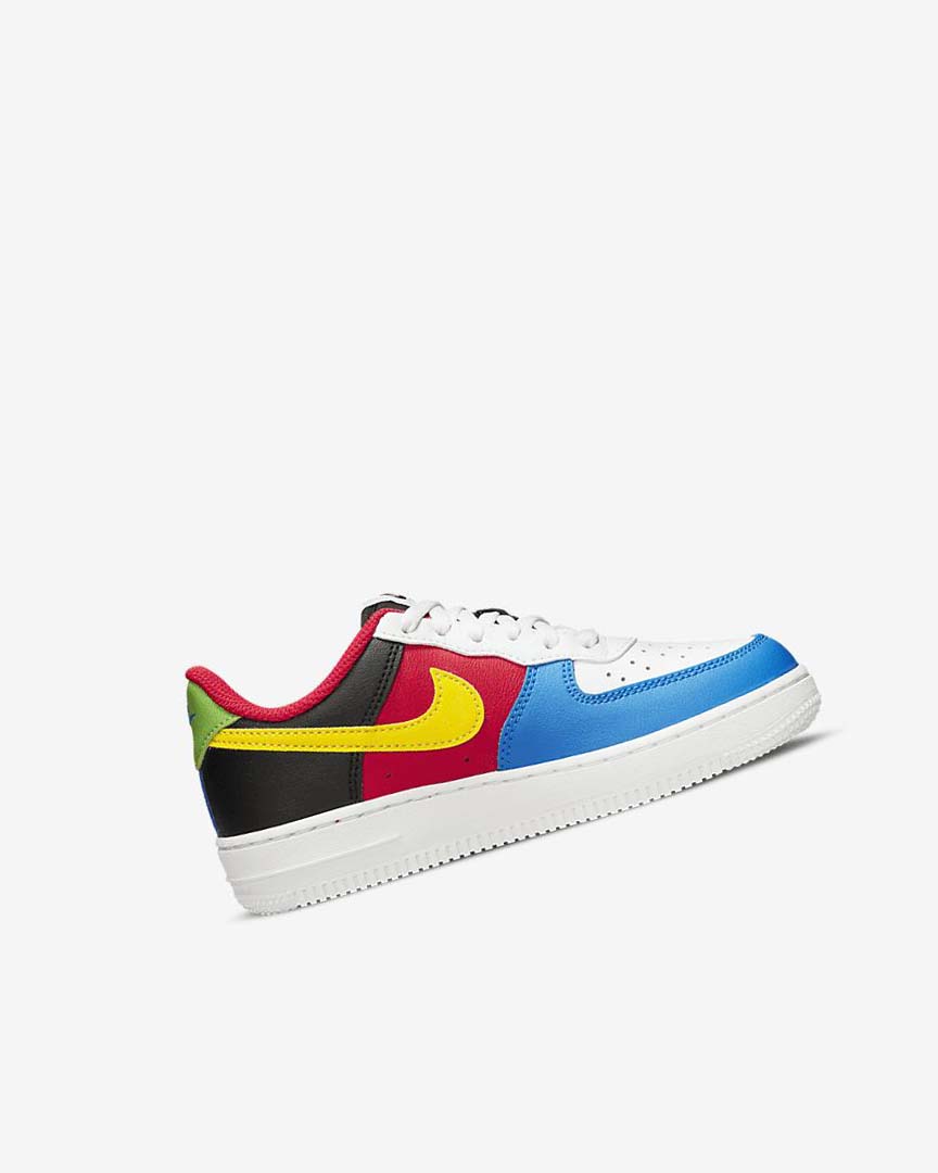 Zapatos Nike Force 1 LV8 Niño Blancas Rojas Azul Real Doradas | CR2643