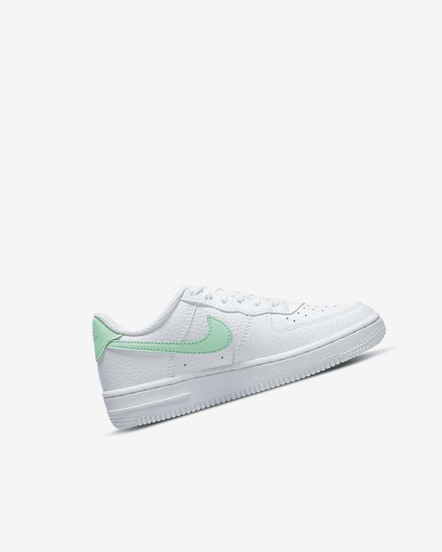 Zapatos Nike Force 1 Niño Blancas Verde Menta | CR5590