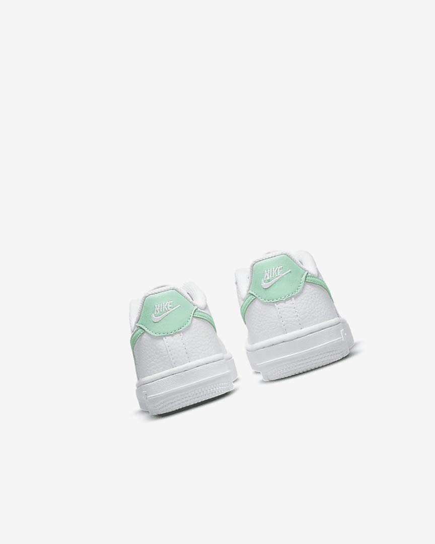 Zapatos Nike Force 1 Niño Blancas Verde Menta | CR5590