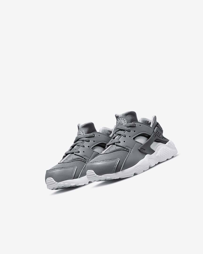 Zapatos Nike Huarache Run Niña Gris Gris Blancas Gris | CR3190