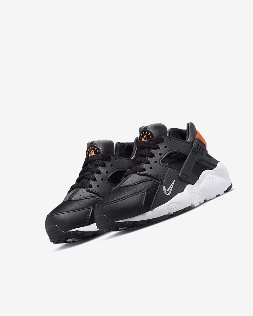 Zapatos Nike Huarache Run Niña Negras Naranjas Gris Blancas | CR5018