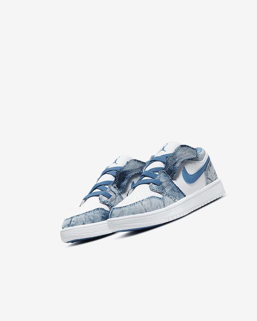 Zapatos Nike Jordan 1 Low Alt Niño Blancas Blancas Azules | CR5224