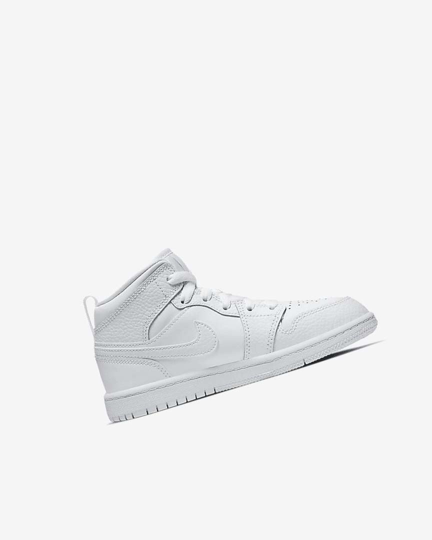 Zapatos Nike Jordan 1 Mid Niño Blancas Blancas Blancas | CR2358