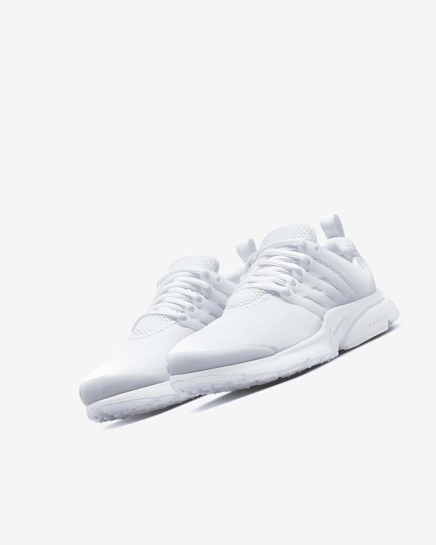 Zapatos Nike Presto Niño Blancas Blancas Plateadas Blancas | CR4505