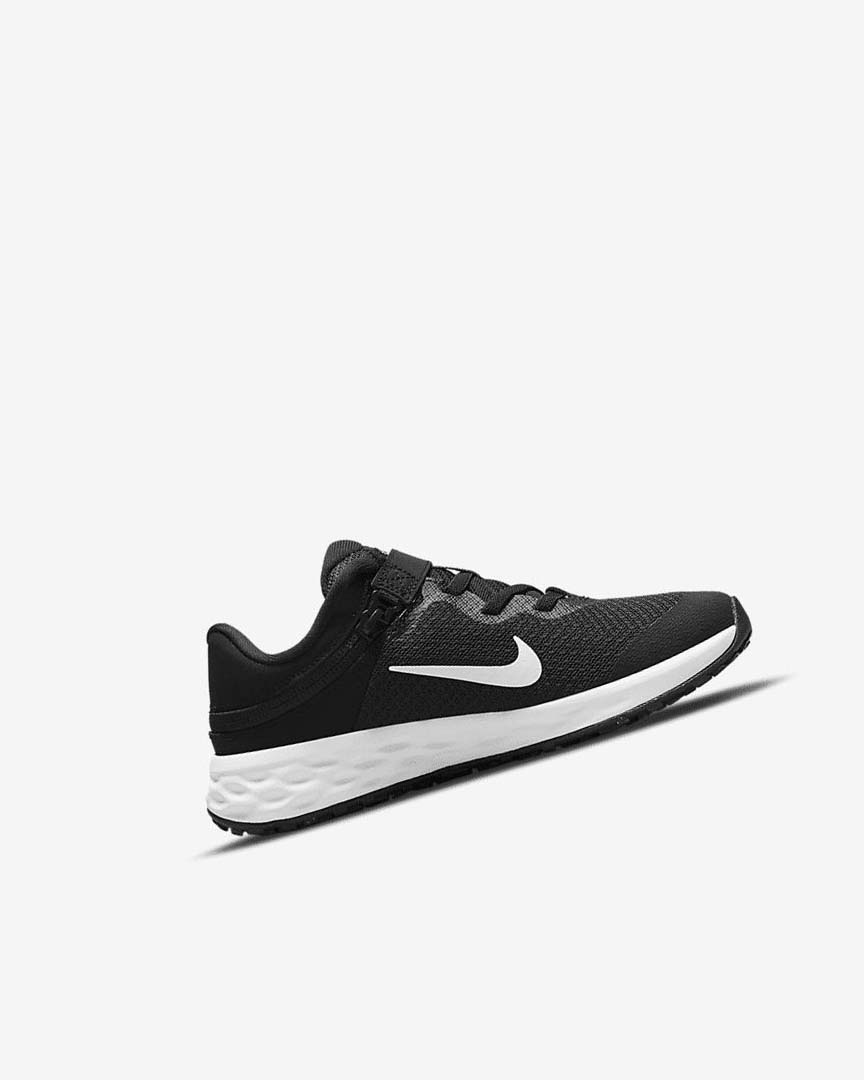 Zapatos Nike Revolution 6 FlyEase Niño Negras Gris Oscuro Blancas | CR5097