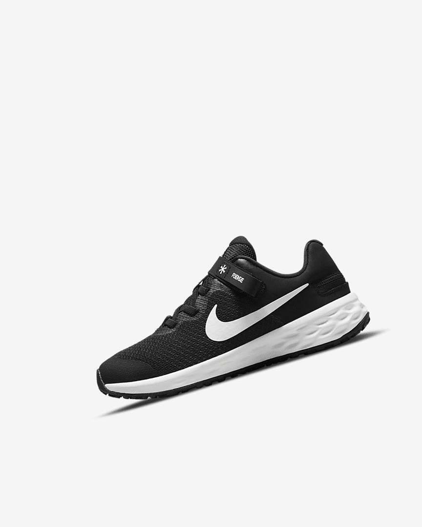 Zapatos Nike Revolution 6 FlyEase Niño Negras Gris Oscuro Blancas | CR5097