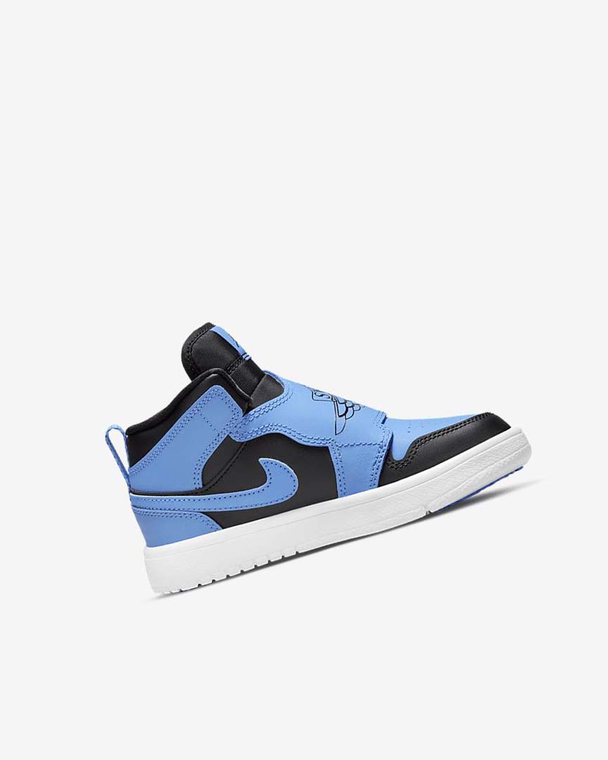 Zapatos Nike Sky Jordan 1 Niño Negras Blancas Azules | CR2468