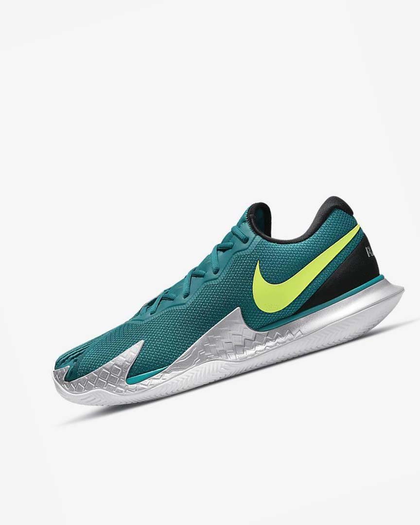 Zapatos Tennis Nike Court Air Zoom Vapor Cage 4 Rafa Hombre Negras Blancas Verde | CR2309