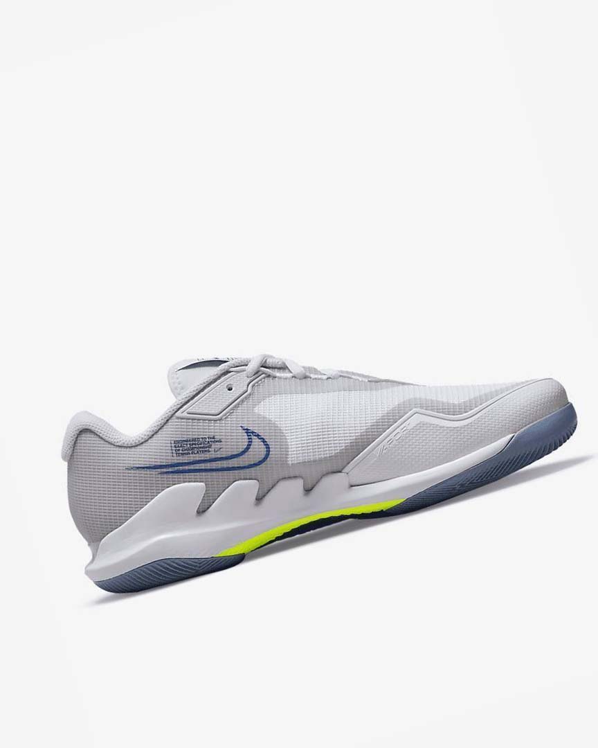 Zapatos Tennis Nike Court Air Zoom Vapor Pro Hombre Blancas Gris Azul Marino | CR2339