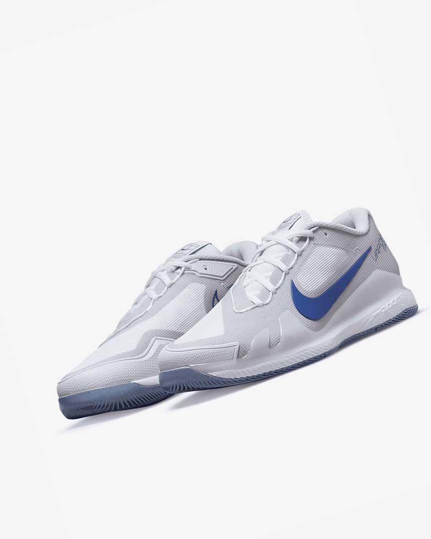 Zapatos Tennis Nike Court Air Zoom Vapor Pro Hombre Blancas Gris Azul Marino | CR2339