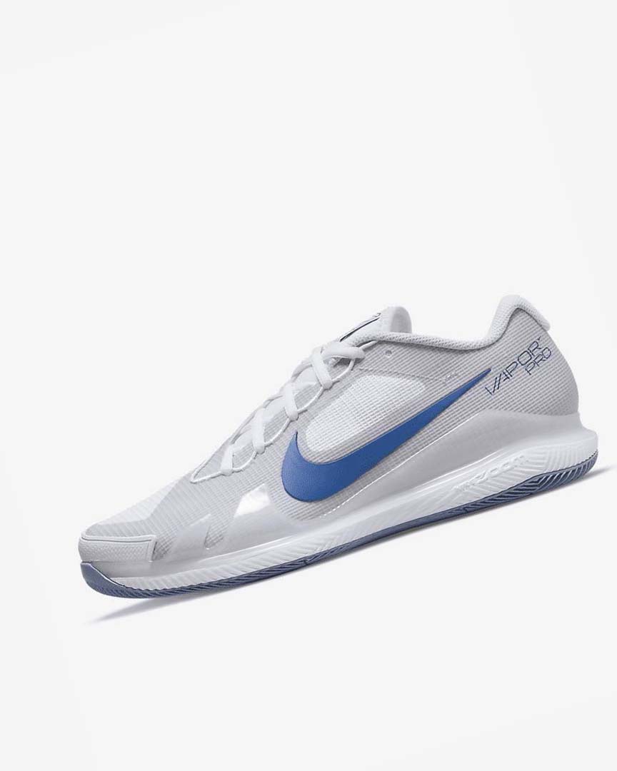 Zapatos Tennis Nike Court Air Zoom Vapor Pro Hombre Blancas Gris Azul Marino | CR2339