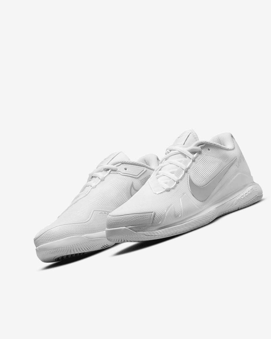 Zapatos Tennis Nike Court Air Zoom Vapor Pro Mujer Blancas Metal Plateadas | CR4845