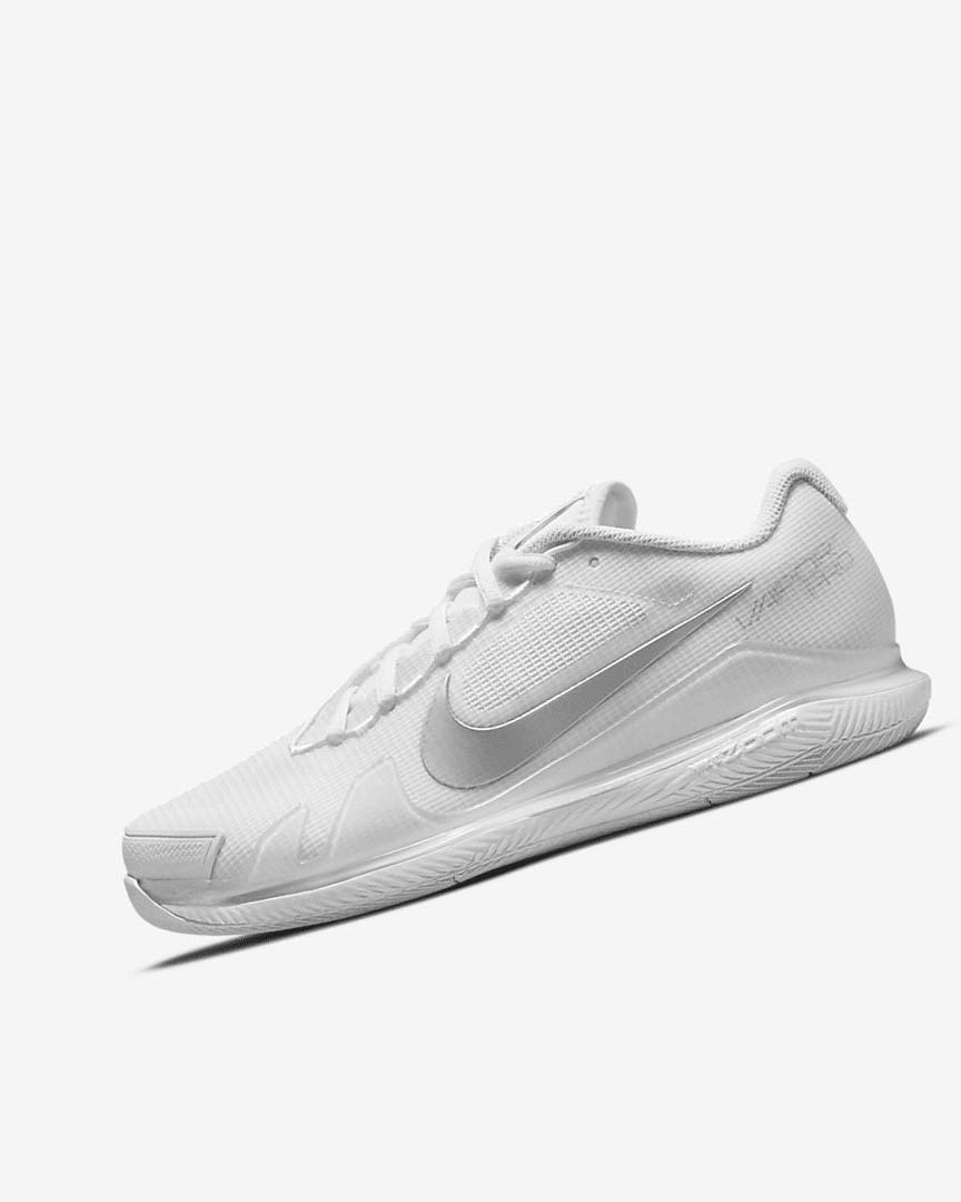 Zapatos Tennis Nike Court Air Zoom Vapor Pro Mujer Blancas Metal Plateadas | CR4845