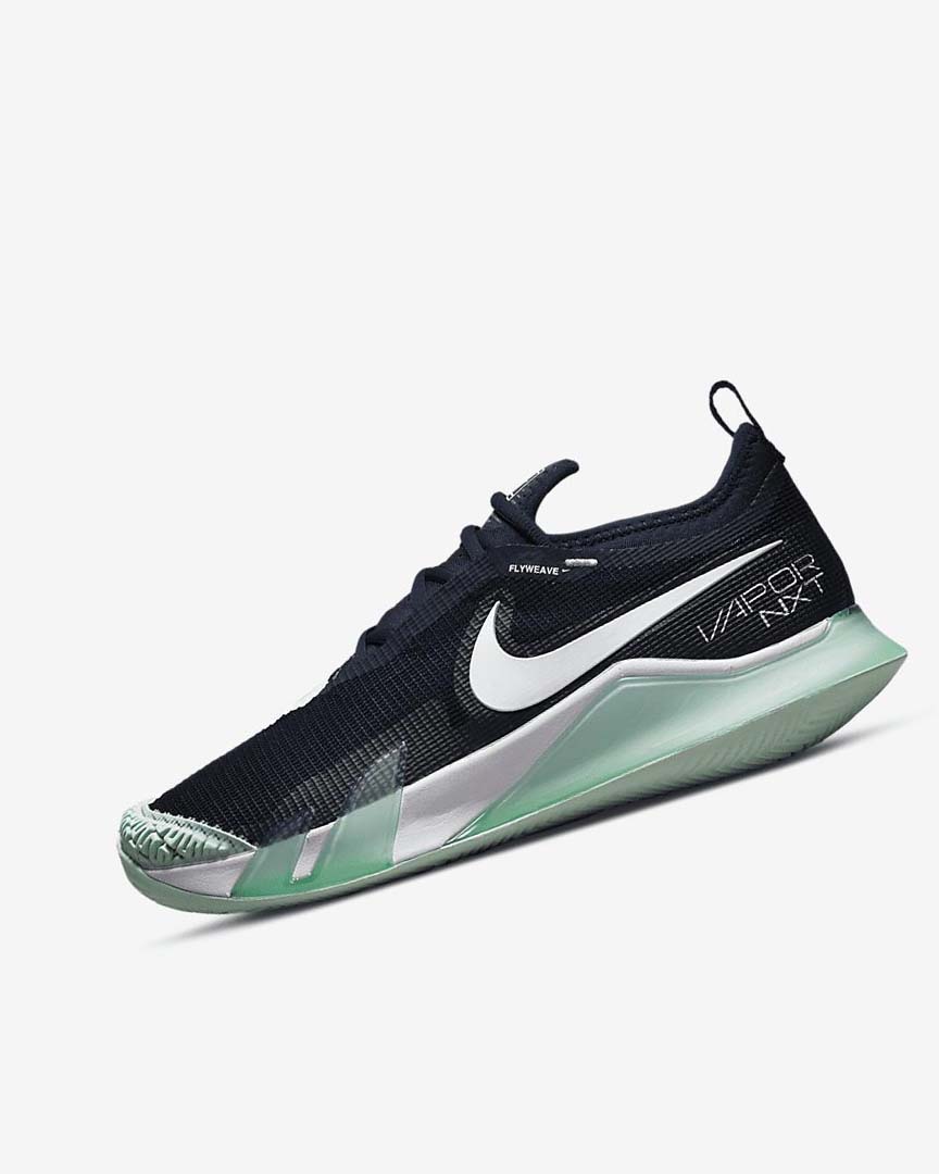 Zapatos Tennis Nike Court React Vapor NXT Mujer Obsidian Verde Menta Blancas | CR3247