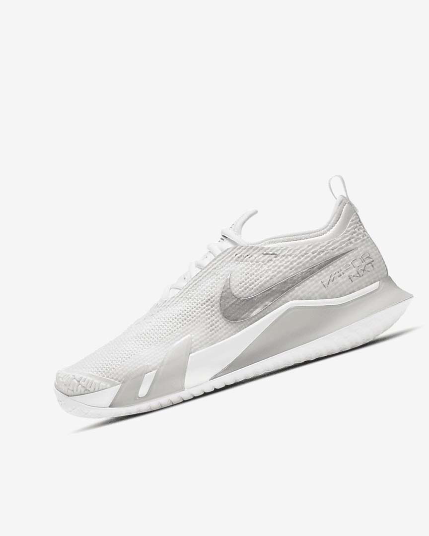 Zapatos Tennis Nike Court React Vapor NXT Mujer Blancas Gris Metal Plateadas | CR5188