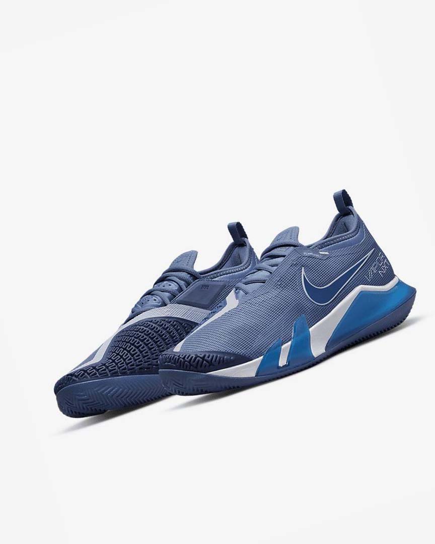 Zapatos Tennis Nike Court React Vapor NXT Hombre Blancas Azul Marino | CR5325