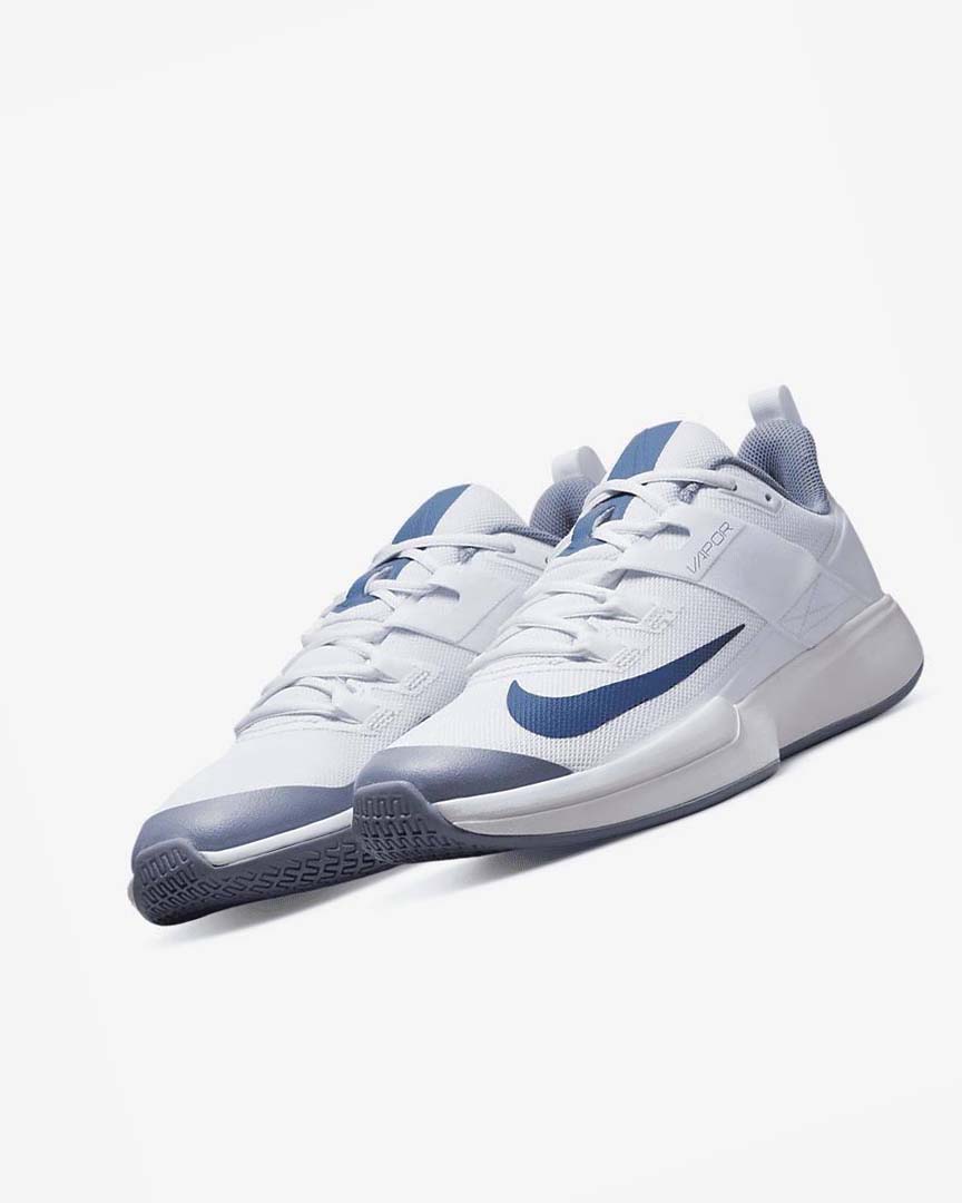 Zapatos Tennis Nike Court Vapor Lite Hombre Blancas Azul Marino | CR3202