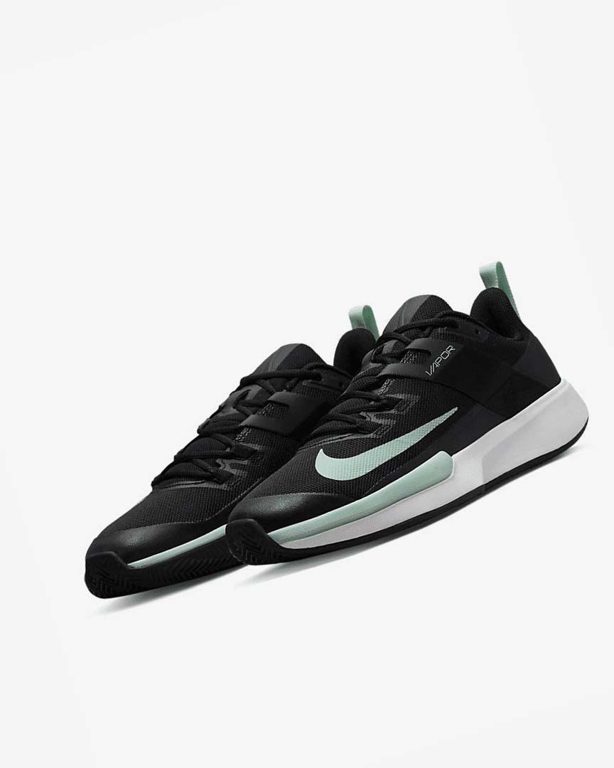 Zapatos Tennis Nike Court Vapor Lite Hombre Negras Gris Oscuro Blancas Verde Menta | CR5542