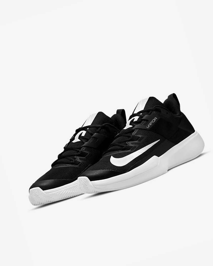 Zapatos Tennis Nike Court Vapor Lite Hombre Negras Blancas | CR5595