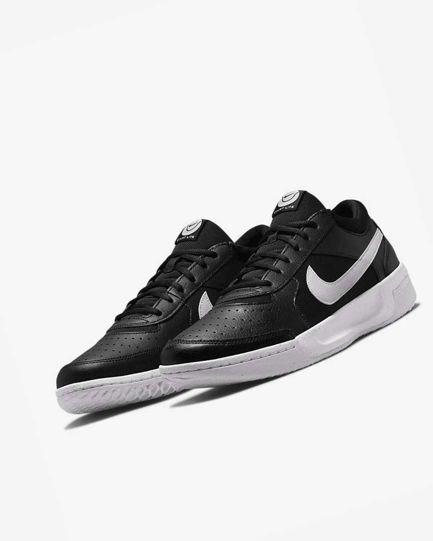 Zapatos Tennis Nike Court Zoom Lite 3 Hombre Negras Blancas | CR2948