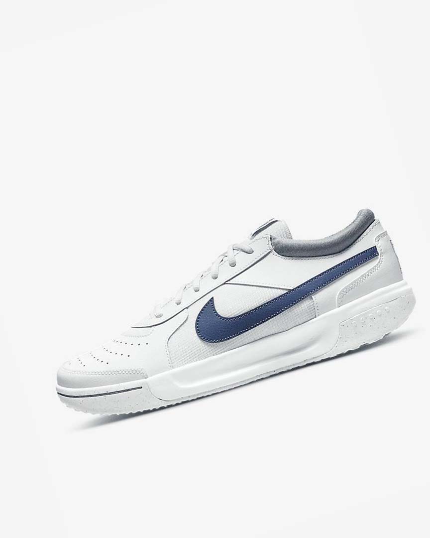 Zapatos Tennis Nike Court Zoom Lite 3 Hombre Blancas Azul Marino | CR5171